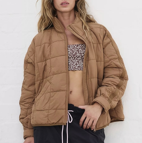 Free People Jackets & Blazers - Free People Movement Pippa Packable Puffer Jacket sz MED in Twig Colorway